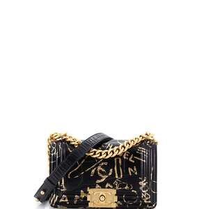 Chanel Boy Flap Bag Graffiti Crocodile #242868C48B